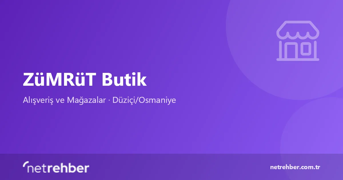 ZüMRüT Butik kapak görseli