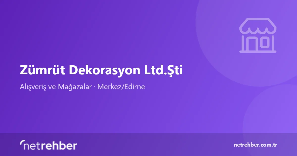 Zümrüt Dekorasyon Ltd.Şti kapak görseli